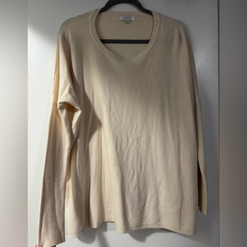 NWOT Soft Beige Women's Crew Neck Sweater